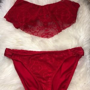 Sexy red bikini set